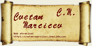 Cvetan Marčićev vizit kartica